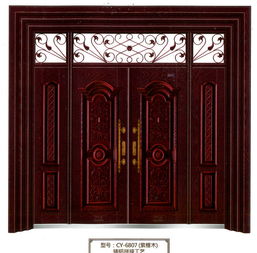CY 6807紫檀木 创元年年红精品钢质内室门，定义别墅高端定制新境界